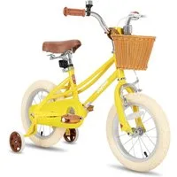 JOYSTAR Kinderfahrrad 12/14/16/18/20 Mädchenfahrrad für 2-13 Jahre alte Kinder, 12" 14" 16" Kinderfahrrad mit Stützrädern & Korb, 20 Zoll mit Ständer