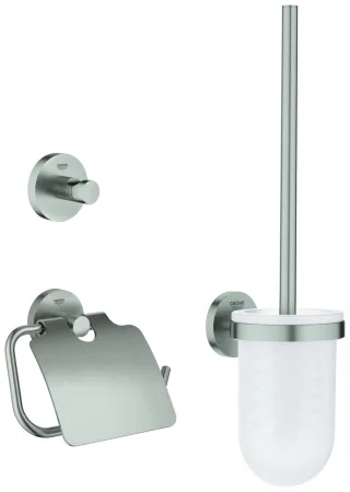 GROHE WC-Set 3 in 1 Essentials 40407 supersteel, 40407DC1 40407DC1