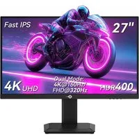 TITAN ARMY P2712V Flat 16:9 Fast IPS UHD 160Hz, dualer Modus FHD 320Hz Gaming-Monitor (1 ms Reaktionszeit, Fast IPS, 4K@160Hz/FHD@320Hz)