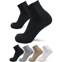 sogzz Diabetikersocken 6-12 Paar Kurzsocken ohne Gummi ohne Naht 80% Baumwolle Damen Herren (Diabetiker Socken kurz ohne Gummibund, 12-Paar)