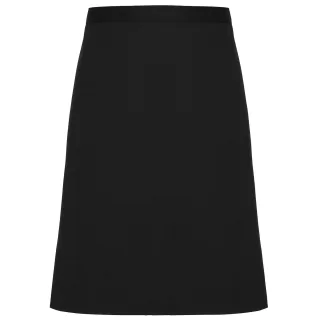 Premier Adults Unisex Fairtrade Mid-Length Schürze (Schwarz)