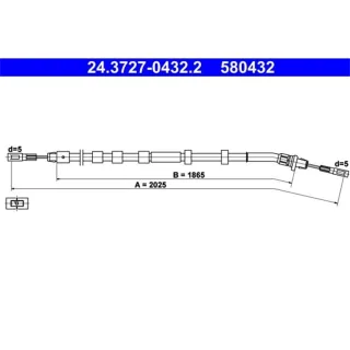 ATE Handbremsseil hinten links Mercedes M-Klasse W163