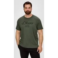 s.Oliver Kurzarmshirt T-Shirt Baumwoll-T-Shirt mit Logo-Print