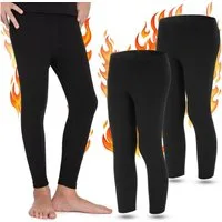 LOREZA Thermoleggings 2 Kinder Jungen Mädchen THERMO Leggings Unterwäsche mit Fleece warm (2-tlg) Wohlgefühl