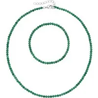 Firetti Ketten und Armband Set Multipack Schmuck Geschenk Armkette Halskette (Set, 2-tlg), facettierte Edelsteine