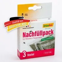 Inseko Insektenfalle 1 x inseko Nachfüllpack für Massen-Fliegenfalle I 3 Beutel, für alle Außenbereiche