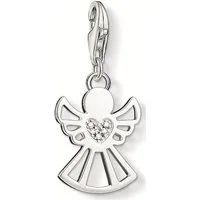 THOMAS SABO Charm-Einhänger Engel mit Herz, Diamantsplitter