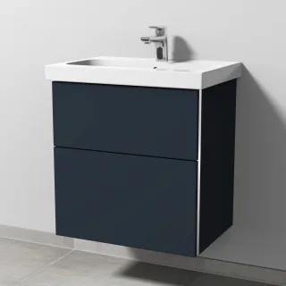 Sanipa 3way Waschtischunterbau zu Geberit iCon Light Waschtisch mit 2 Auszügen, Marine-Matt BP5711R
