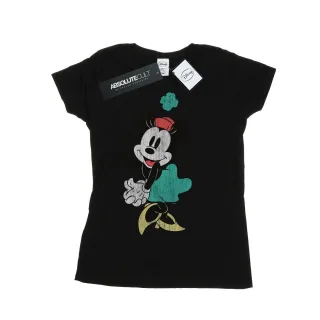 Disney - "Minnie Mouse Shamrock Hat" T-Shirt für Damen (Schwarz)