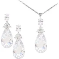 Firetti Schmuckset Multipack Schmuck Geschenk Silber 925 Halskette Ohrstecker Tropfen (Set, 4-tlg), mit Zirkonia (synth)