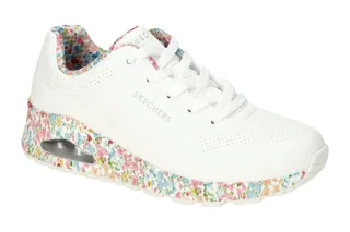 Skechers 155583 WMLT UNO - MAJESTIC GARDEN Damen Halbschuhe Wei?/Multi Air Co...