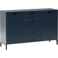 Compleo Schubkastenkommode VIVAS, Modern stil, geriffelte Front, mit 3 Schubladen und 4 Türen
