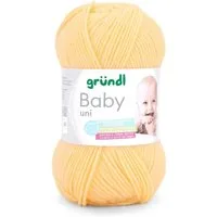 Gründl Wolle Baby uni 50g Babywolle zum Stricken und Häkeln Häkelwolle, 150,00 m (Strickgarn, Handstrickgarn, Strickwolle, hautfreundlich, spreichelecht), weich und pflegeleicht