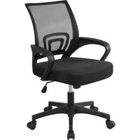 Yaheetech Bürostuhl Höhenverstellbarer Drehstuhl mit Schaukelfunktion, ergonomischer Schreibtischstuhl Arbeitsstuhl mit Netzrückenlehne