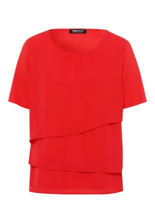 FRANK WALDER - Blusenshirt ELEMENTS in figurumspielender Passform cherry - Gr. - 40