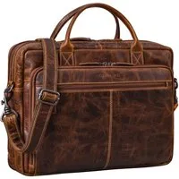STILORD Laptoptasche "Zenon" Leder Aktentasche mit Laptopfach 15.6 - 16 Zoll Herren & Damen