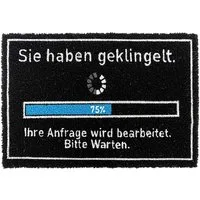 relaxdays Fußmatte Kokos Fußmatte mit Spruch 60x40 cm, rechteckig, Höhe: 10 mm, K