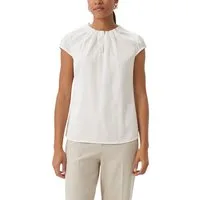 comma Satinbluse mit Raffung am Hals