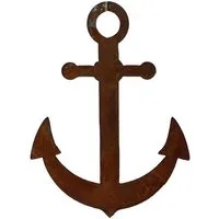 Deko-Impression Wanddekoobjekt Stabiler Anker maritime Wand-Deko Eisen massiv Rost Meer Küste 30 cm (1 St)