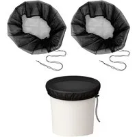 FELIXLEO Regentonnendeckel 2 Stück Regentonnen Netz 95 cm mit Gummizug Schutzabdeckung, (1-tlg)