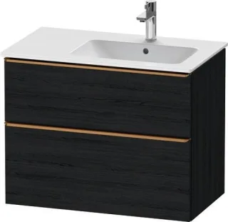 Duravit D-Neo Waschtischunterbau wandhängend Eiche Schwarz Matt 810x462x625 mm - DE4367004160000 DE4367004160000