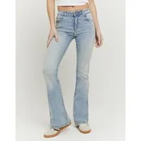 Tally Weijl Bootcut-Jeans SPADEELETRA2 Baumwollmischung, Mid Waist mit Flare Beinverlauf und Push up Effekt