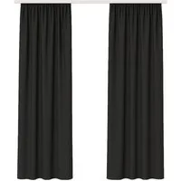 Bestlivings Vorhang "Ellen" mit Kräuselband inkl. Raffhalter (2 St), Kräuselband, blickdicht, Polyester, matter Stoff, einfarbig, waschbar bei 30°C, bügelleicht, formstabil