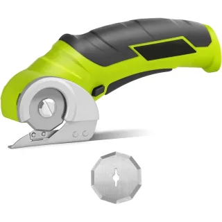 Cordless Electric Scissors 4V Electric Mini Cutter with Extra Blade and Charger Lightweight 0.87 lbs Safety Start Cuts C