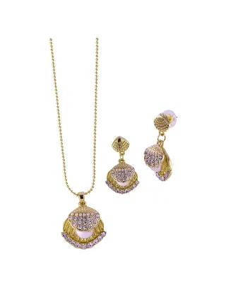 Steuer Modeschmuck Schmuckset Muschelset Anhänger mit Ohrsteckern
