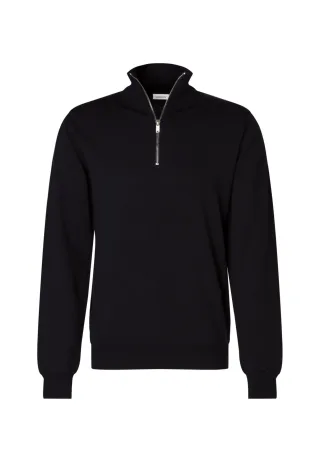 seidensticker - MERINO QUARTER ZIP Deep Navy - Gr. - L