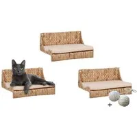Rohrschneider Katzen-Kletterwand Katzenkletterwand Fenja Katzenstufen Wand Kletteretage Wasserhyzinthe