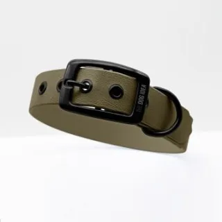 THE DOG IDEA Biothane Halsband Khaki Schwarz M