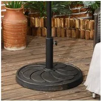 Outsunny Schirmhalter 18 kg Sonnenschirmständer, für Stöcke bis Ø 48 mm, Gartenschirmständer, 1 tlg., Sonnenschirmfuß