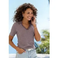 Vivance Poloshirt aus strukturierter Strickqualität luftige Strick-Qualität