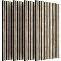 IZODEKOR 3D Wandpaneel IZODEKOR 3D Wandpaneele Holz Schalldämmung, Akustikpaneele, (Set) Schallabsorbierend, flexibel zuschneidbar