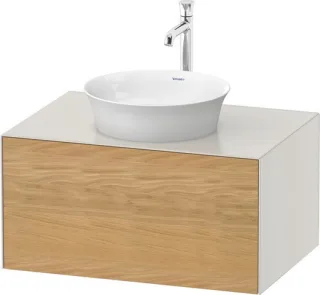 Duravit White Tulip Konsolenwaschtischunterbau wandhängend Natur Eiche & Nordic Weiß Matt & Seidenma WT49750H5390010