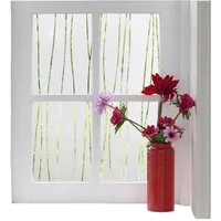Agger Fensterfolie Selbsthaftend Milchglasfolie Sichtschutzfolie Scheibenfolie, Blickdicht Dekorfolie Anti-UV Statische Folie, Mit Unregelmäßige Streifen Muster