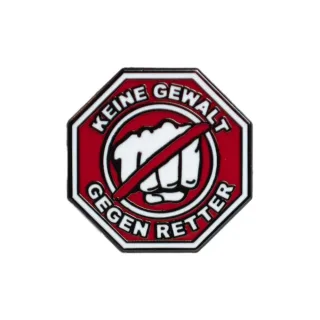 Ansteck-Pin | Steelmonks | Keine Gewalt gegen Retter | Solidarität | Feuerwehr | Rettungsdienst | Gewaltprävention | Zeichen setzen