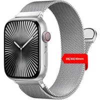 S&T Design Smartwatch-Armband Armband Edelstahl für Apple Watch Magnetisch Mesh Milanaise, Kompatibel mit Apple Watch 38 / 40 / 41/ 42 / 44 / 45 / 46 / 49 Metall