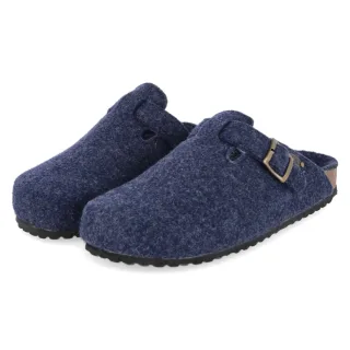 Supersoft Hausschuhe - Gr. 47 - Blau - Filz