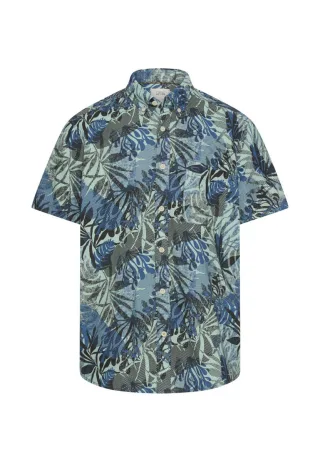 camel active - Kurzarmhemd aus reiner Baumwolle blau - Gr. - M