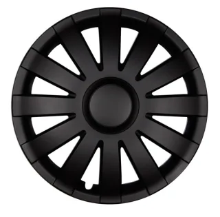 4x PREMIUM DESIGN Radkappen Radzierblenden Abdeckung AGAT 14 ZOLL Schwarz Matt
