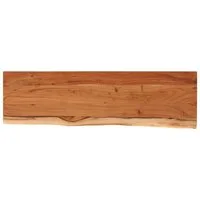 vidaXL Tischplatte Wandregal 110x30x3,8 cm Rechteckig Massivholz Baumkante (1 St)