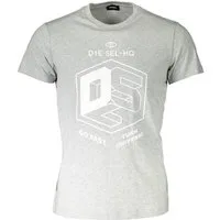 Diesel T-Shirt Herren T-Shirt Grau Kurzarm mit Rundhalsausschnitt