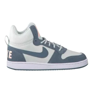 Nike - "Court Borough Premium" Sneaker für Damen, Leder, Knöchelhoch (Weiß/Blau)