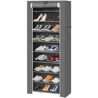 JEOBEST Schuhregal Schuhschrank 10 Ebenen, Metallgestell, Shoe Rack Schuhaufbewahrung mit Staubdichtem