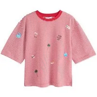 Next T-Shirt Gestreiftes T-Shirt mit Grafik (1-tlg)