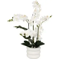 Kunstpflanze Künstliche Orchidee MICK im Keramiktopf, 80 cm Zimmerpflanze, Atmosphera Créateur d'intérieur, Höhe 80 cm