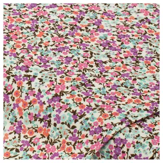 Viskose-Leinen "Blümchen", weiß-color