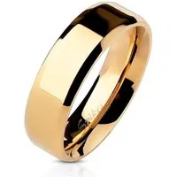 BUNGSA Fingerring 64 (20.4)Rosegold Edelstahl Ring abgereten Kanten für Damen & Herren (Ring, 1-tlg), Damen Herren